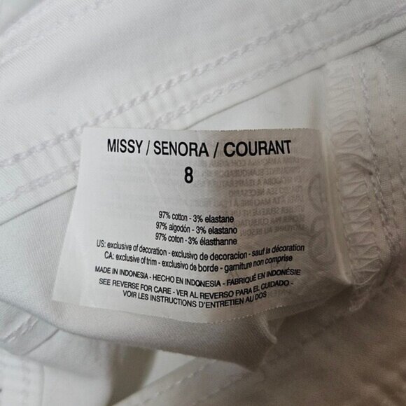 Gloria Vanderbilt Womens Cargo Capris Size 8 All-Around Slimming Effect White Co - Picture 5 of 6